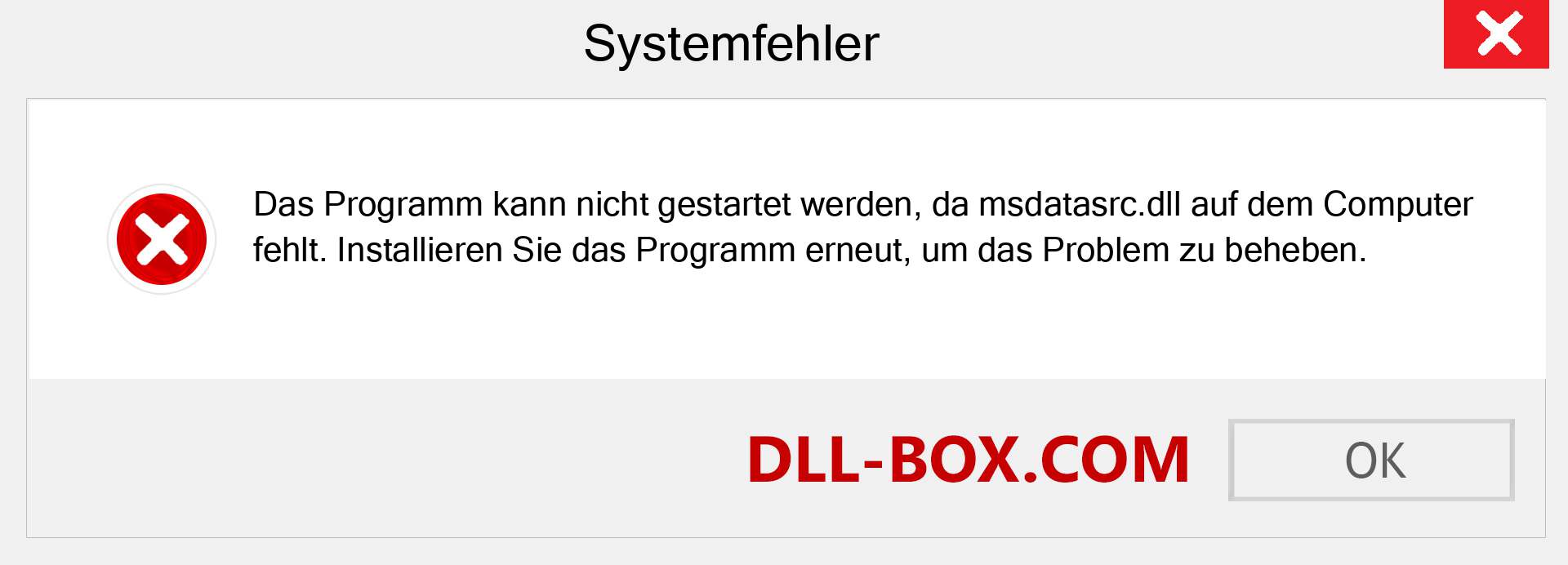 msdatasrc.dll-Datei fehlt?. Download für Windows 7, 8, 10 - Fix msdatasrc dll Missing Error unter Windows, Fotos, Bildern