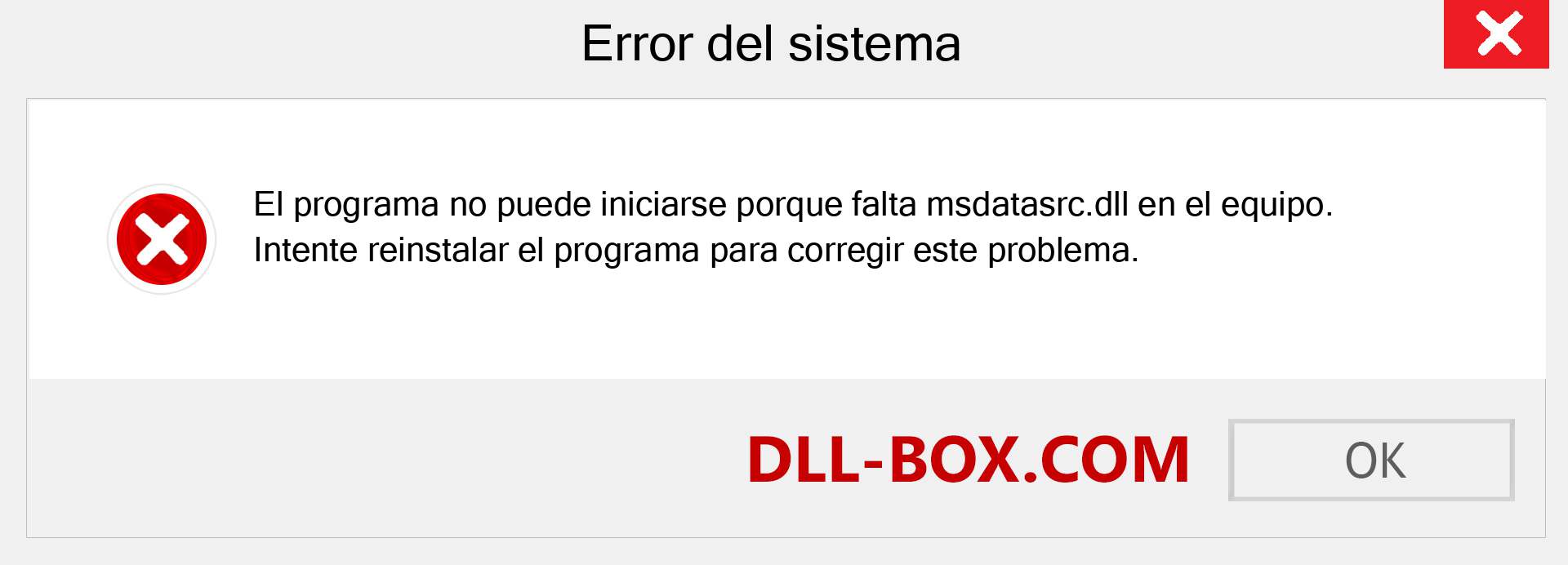 ¿Falta el archivo msdatasrc.dll ?. Descargar para Windows 7, 8, 10 - Corregir msdatasrc dll Missing Error en Windows, fotos, imágenes